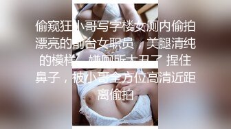 偷窥狂小哥写字楼女厕内偷拍漂亮的前台女职员，美腿清纯的模样，嫌厕所太丑了 捏住鼻子，被小哥全方位高清近距离偷拍