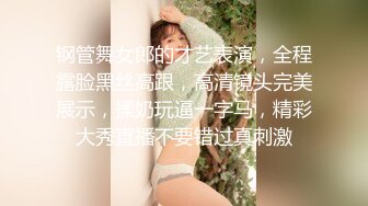 钢管舞女郎的才艺表演，全程露脸黑丝高跟，高清镜头完美展示，揉奶玩逼一字马，精彩大秀直播不要错过真刺激